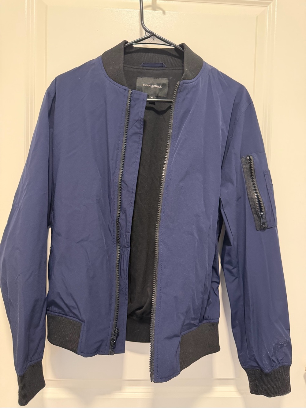 Banana Republic Navy Blue Men's Bomber Jacket